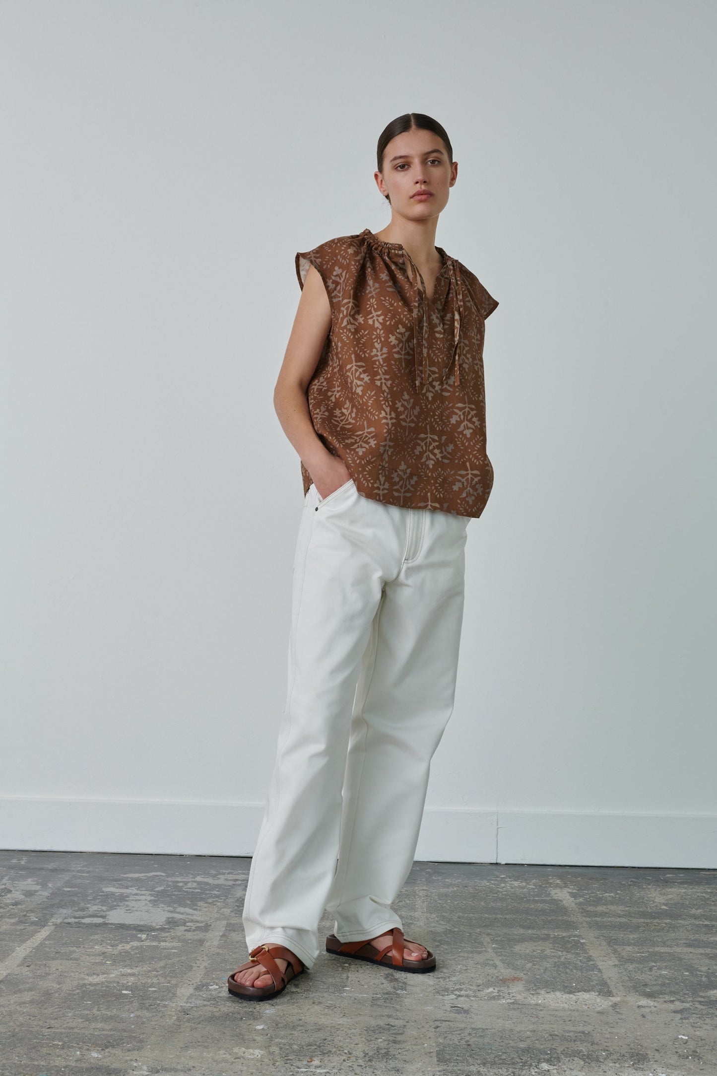 CAMISA TANGER MARRÓN