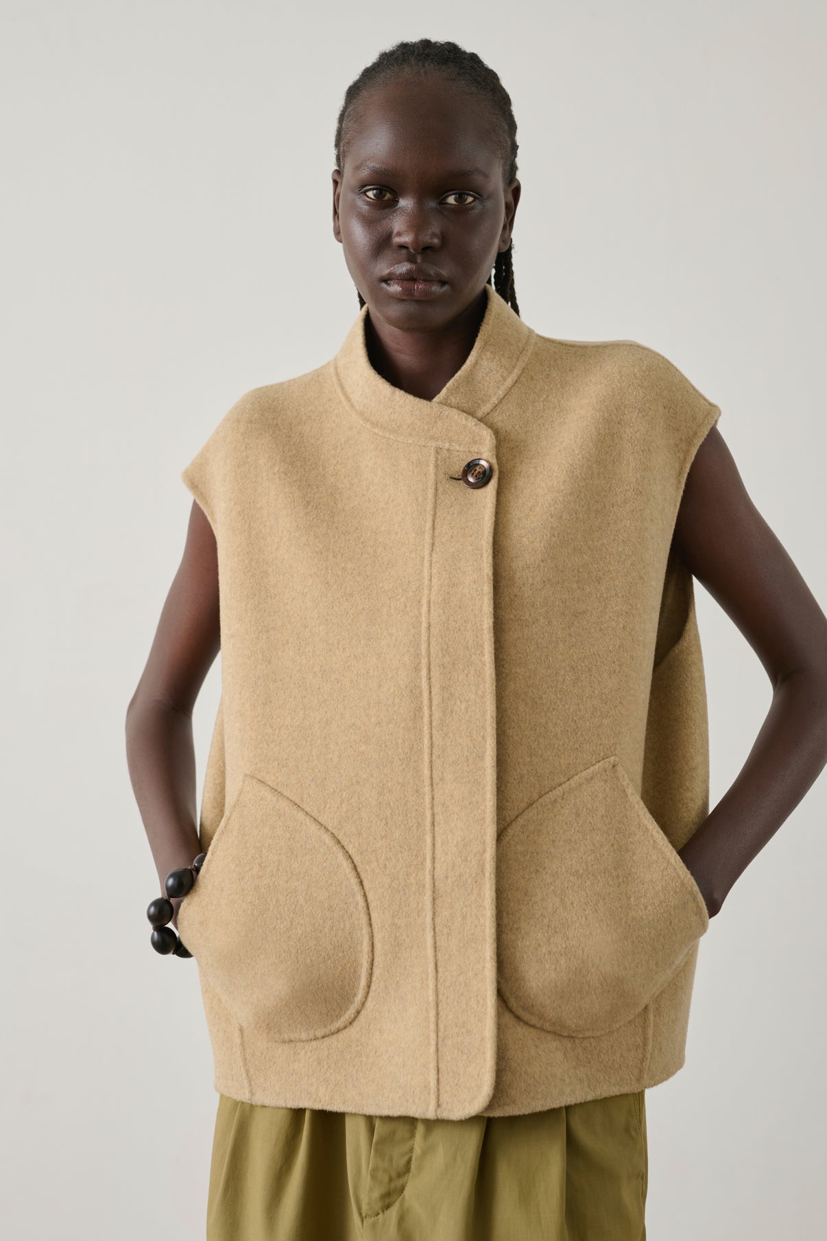 Blouson Adeline - Beige Chiné - Laine - Femme vue 5