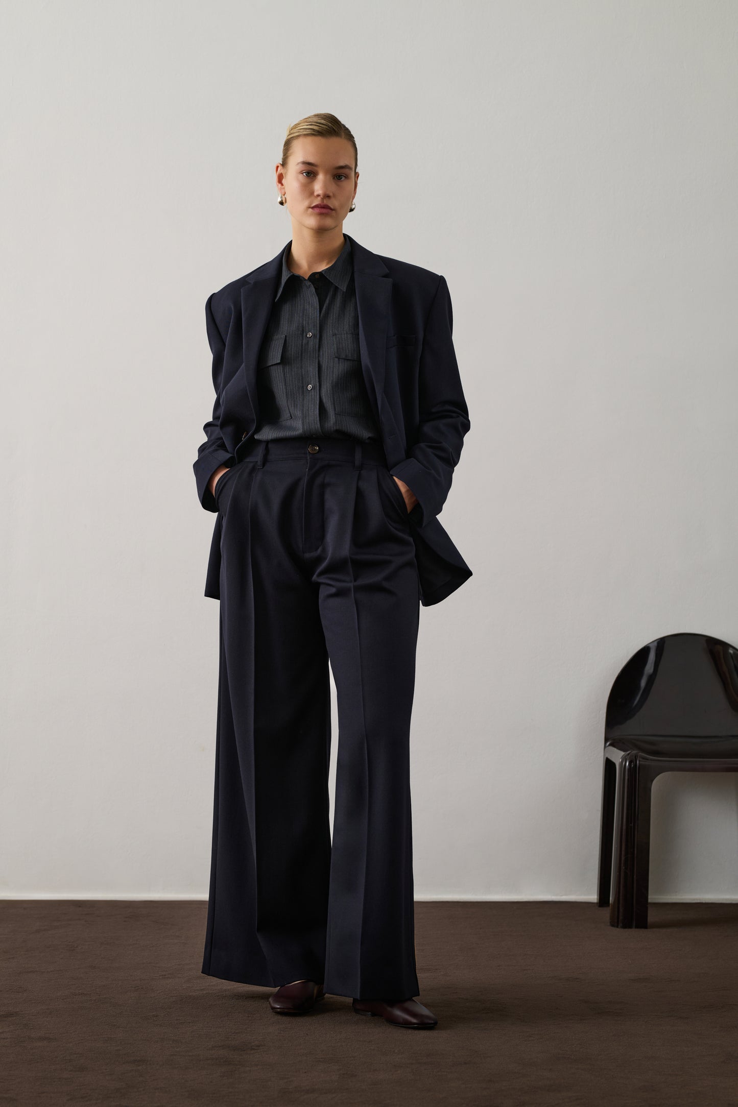 Pantalon Frejus - Bleu Nuit - Laine - Femme