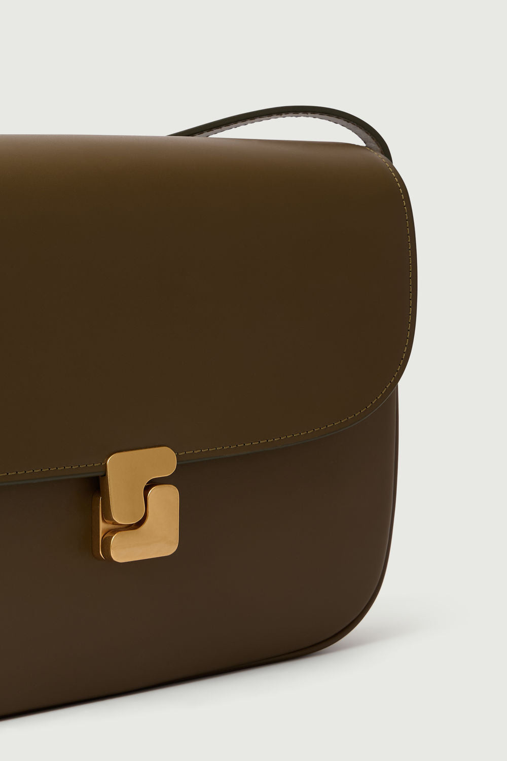 Sac Bellissima Maxi - Kaki Doré - Cuir - Femme